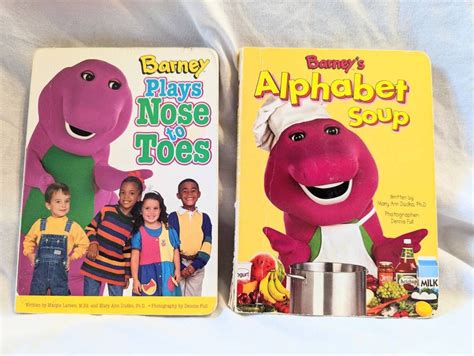 2 Vintage Board Books Barney Plays Nose to Toes & Barney's - Etsy Singapore