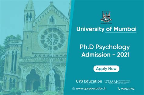 PhD Psychology Admission 2021 – Mumbai University - UPS Education