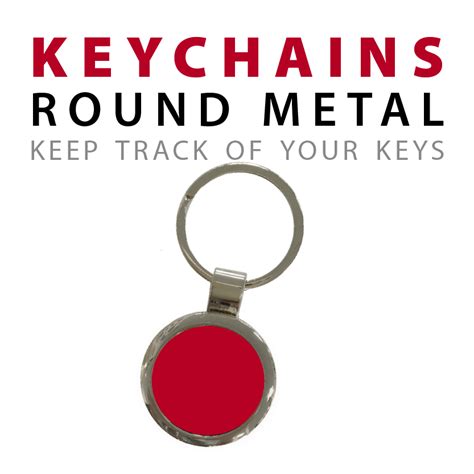 Round Metal Silver Keychains - TAG UP