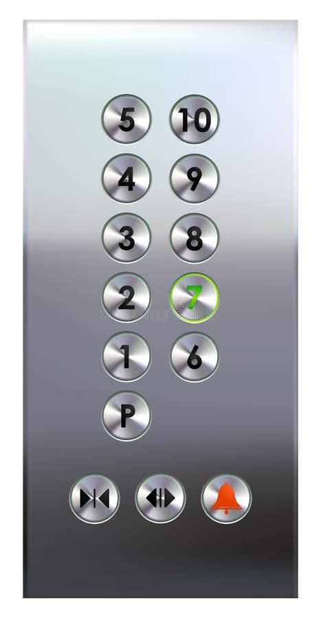 Elevator buttons panel stock vector. Illustration of shiny - 9760493