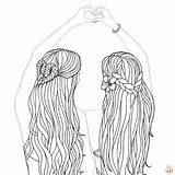 BFF coloring Drawings To Print Express Your friendship sketch template