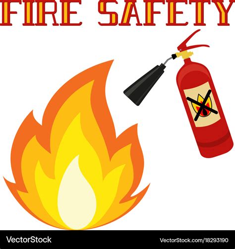 Fire safety poster isolated on white background Vector Image