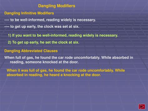 PPT - Dangling Modifiers PowerPoint Presentation, free download - ID:1724279