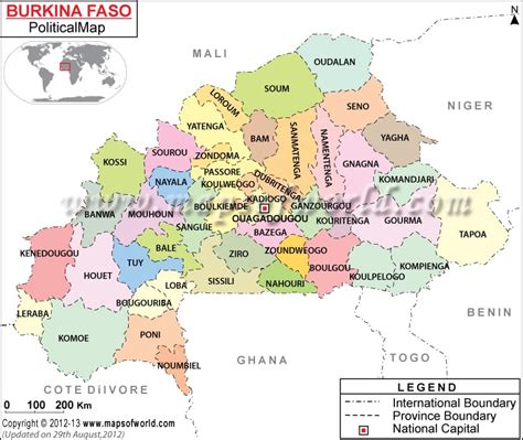 Burkina Faso Political Map | Political map of Burkina Faso