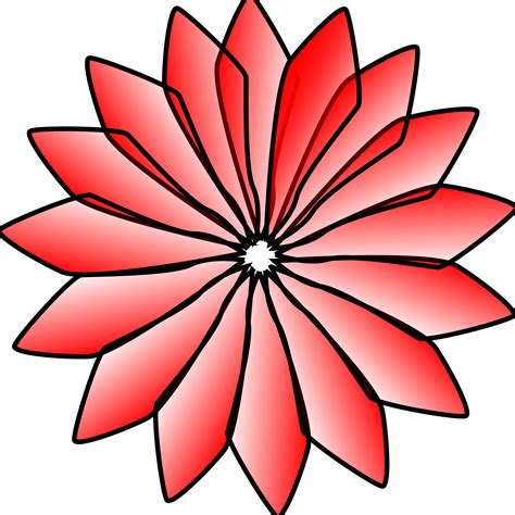 Clipart - Red Flower