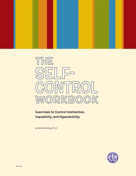 Self-Control Workbook | CreativeTherapyStore