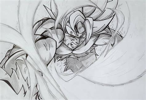 Goku Mastered Ultra Instinct drawing by JimboJimSprites on DeviantArt