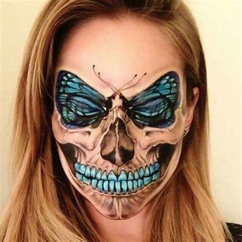 20 Creepy Skull & Skeleton Halloween Makeup Ideas, Trends & Looks 2019 - Idea Halloween