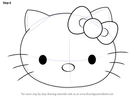 Learn How to draw Hello Kitty face (Hello Kitty) Step by Step : Drawing ...