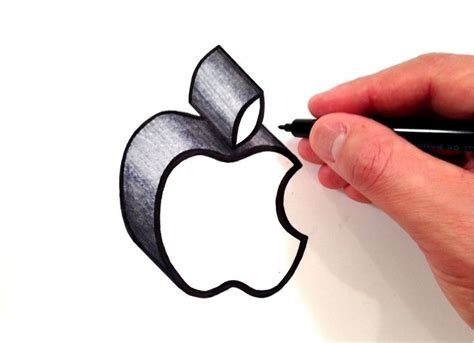 How to Draw the Apple Logo in 3D | Graffiti lettering, Art journal ...