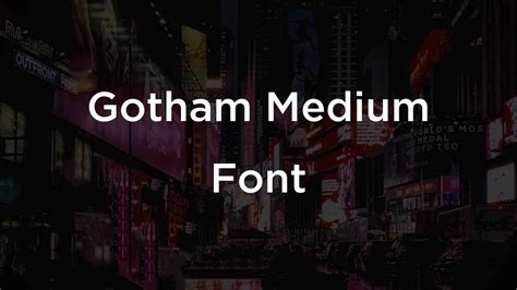 Gotham Medium Font Free Download