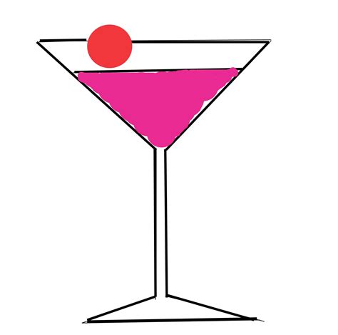 Martini glass cocktail glass clip art image #26289 | Cocktails drawing, Clip art, Painting glassware