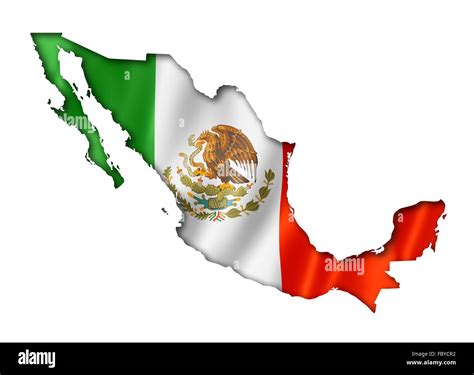 Mexican flag map Stock Photo - Alamy