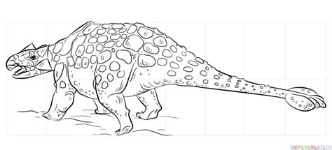 How to draw an ankylosaurus | Step by step Drawing tutorials