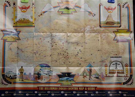 The Hillerman Indian Country Map & Guide (Signed X2) by [Hillerman ...