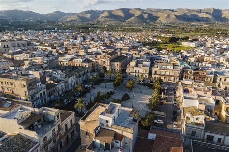 Aerial view of Avola, Syracuse, Sicily, Italy - Stock Image - F040/9929 - Science Photo Library