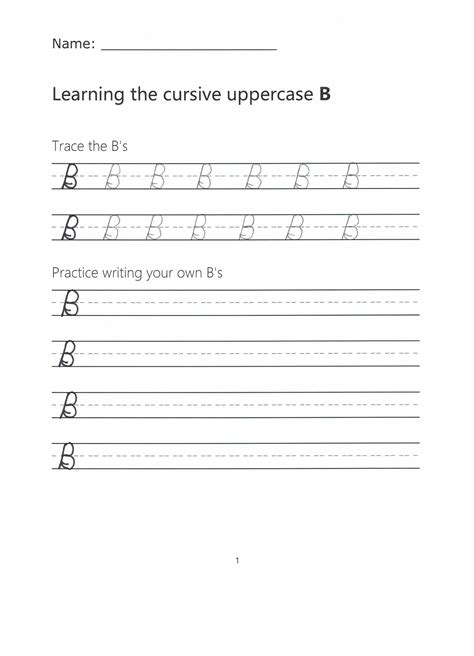 Cursive B – How to Write a Capital B in Cursive