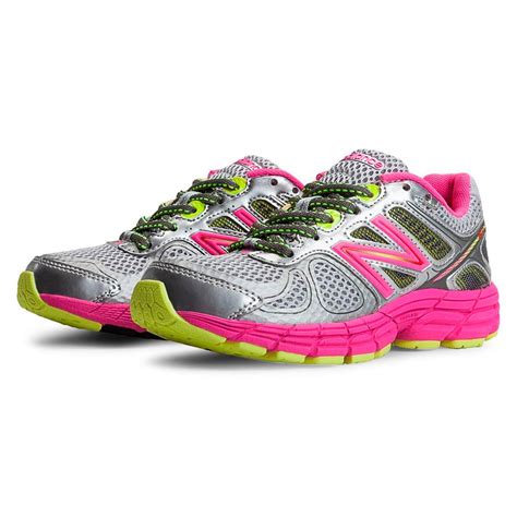 New Balance 860v4 Girls Running Shoes - Grey/Pink - Tennisnuts.com