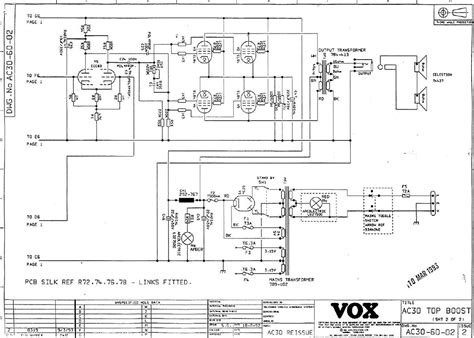 Free Audio Service Manuals - Free download vox ac30 top boost re issue 1993 schematics