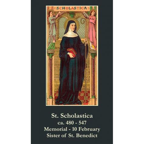 Prayer Cards, Holy Cards : Saint Scholastica Prayer Card ...