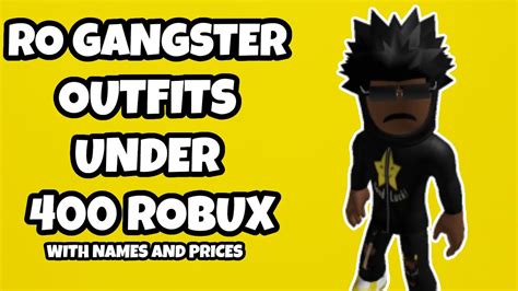 Ro Gangster Outfits Under 400 Robux | Drippy Roblox Outfits Under 400 ...