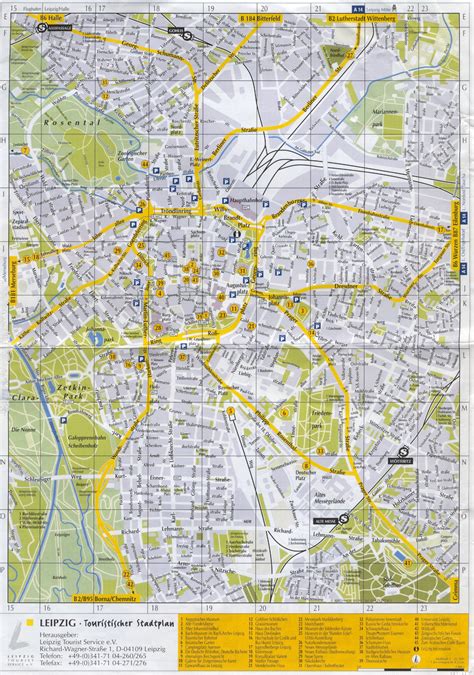 Leipzig Tourist Map - Leipzig Germany • mappery