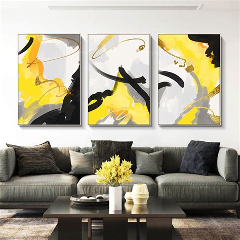 Yellow Abstract Wall Art - BREWTC