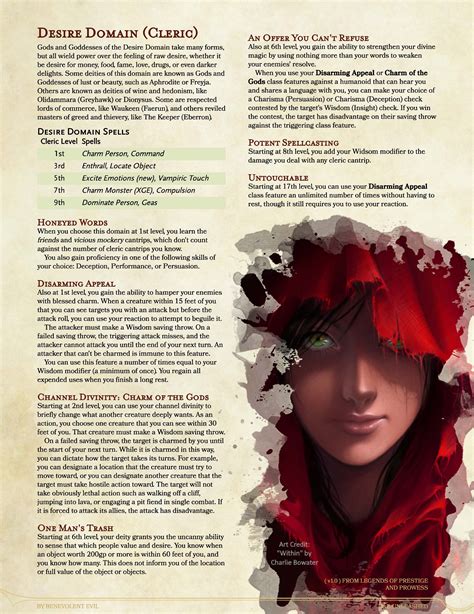 The Desire Domain (Cleric) — DND Unleashed: A Homebrew Expansion for ...