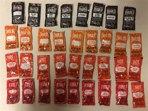 Taco Bell Sauce Packets lot of 35- Mix of Mild, Hot, Fire & Diablo Free Shipping | Taco bell ...