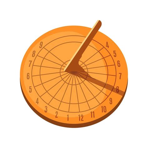 Sundial icon in flat style isolated on a white background. Vector illustration. 8242416 Vector ...