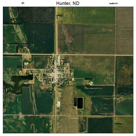 Aerial Photography Map of Hunter, ND North Dakota