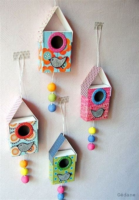 40 DIY Match Box Art Ideas For Kids - Bored Art | Matchbox crafts, Birdhouse craft, Fun crafts