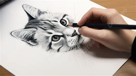 Orang Menggambar Kucing Dengan Pensil, Gambar Yang Mudah Dibuat Sketsa ...