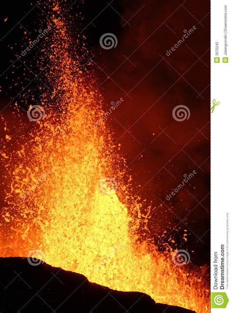 Mud Volcano Eruption In Arid Land With Grey Clouds In Background Stock Photography ...