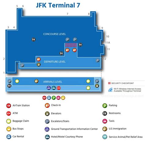 JFK Airport Terminal 7 Map