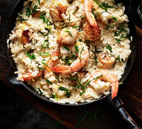 Prawn Risotto Recipe with Scallops | olivemagazine