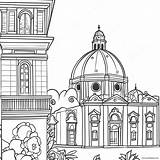 Beautiful Italian Architecture Coloring Page 49254 38963 sketch template