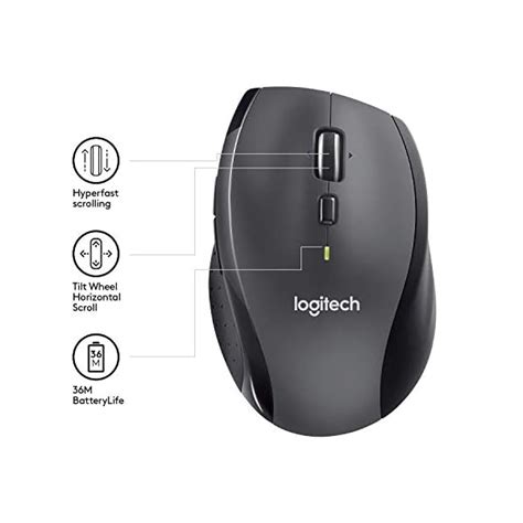 Logitech M705 Marathon Wireless Mouse – Long 3 Year Battery Life ...