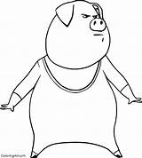 Gunter Pig Coloring Page  ColoringAll sketch template