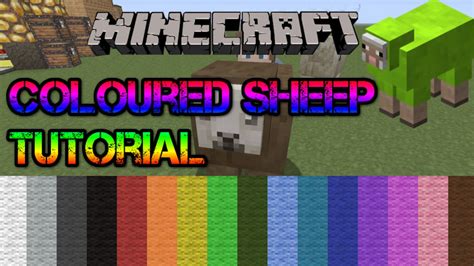 Coloured Sheep Tutorial! On Minecraft Xbox One Edition - YouTube