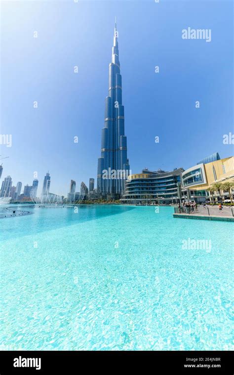 Burj Khalifa and Dubai Mall, Dubai, United Arab Emirates Stock Photo ...