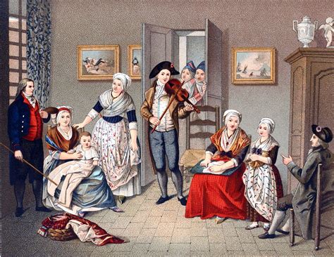 Bourgeois costumes in France at the time of the Revolution, 1794.