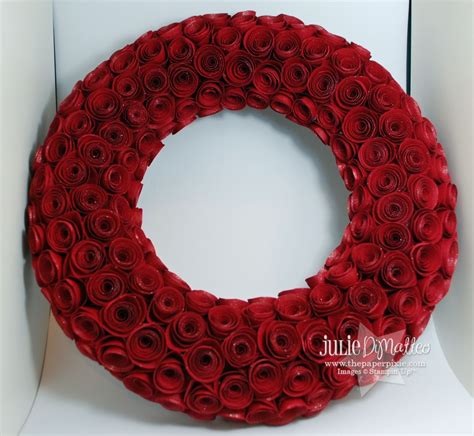 Paper Rose Wreath - The Paper Pixie