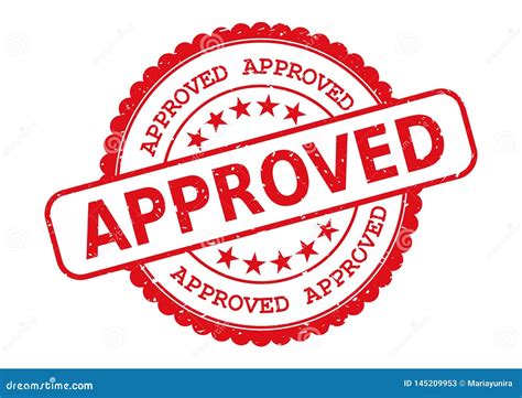 Approved Rubber Stamp Illustration Stock Vector - Illustration of approval, permission: 145209953