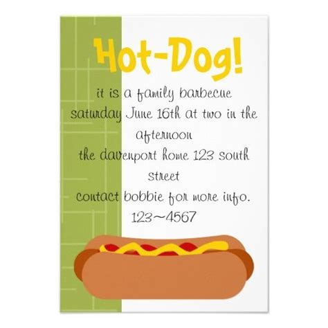 Hot Dog! Party Announcements Family Reunion Invitations, Party ...