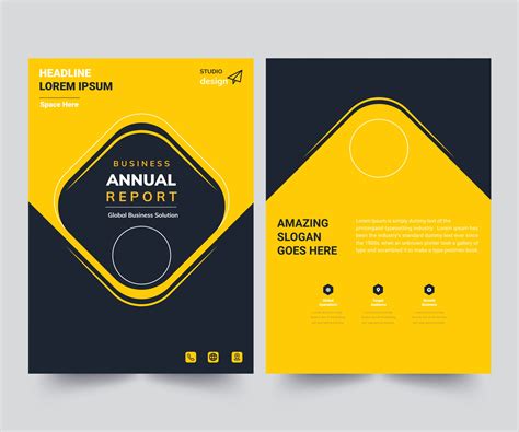 Annual Report Design Layout Template Corporate Business Flyer Template Modern Creative Trendy ...