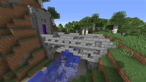 An ancient stone bridge I made for a recent video : r/Minecraft