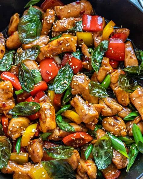 Easy Thai Basil Chicken Recipe | Healthy Fitness Meals