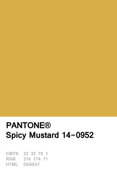 Pantone 2016 Spicy Mustard | Paletas de colores, Carta de colores ...