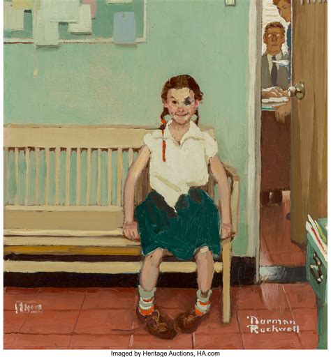 Norman Rockwell (American, 1894-1978). Girl with Black Eye (The | Lot ...